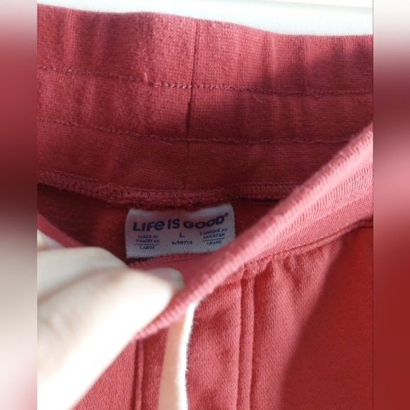 Life Is Good 2pc Set Hoodie & Joggers Red/ White L/XL USA Flag Casual Lounge - Picture 9 of 11